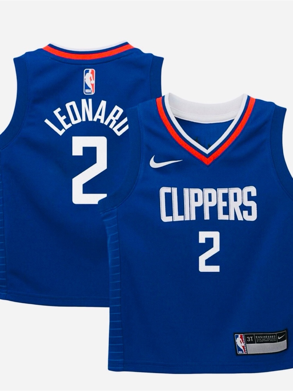 Nike Kids LA Clippers Kawhi Leonard #2 Blue Jersey Top Youth size S